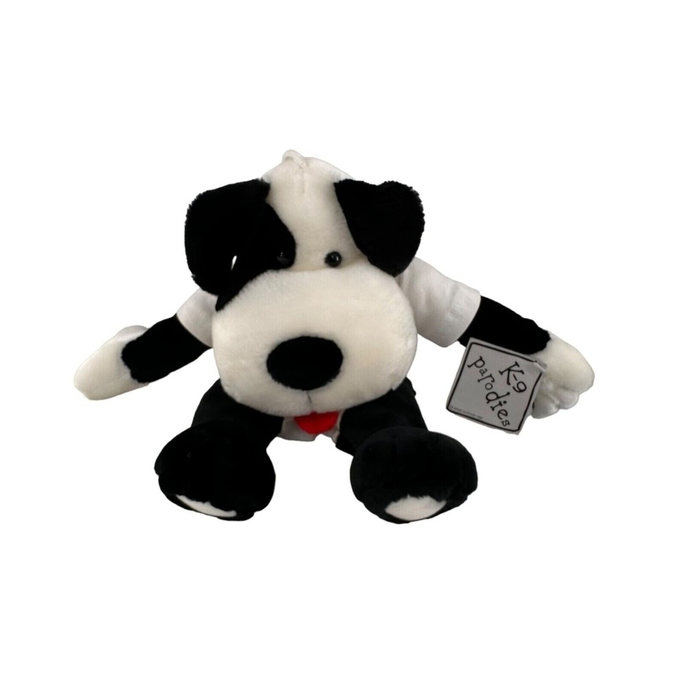 K-9 Parodies Plush Dog Doze Guys Co 1998 18" Stuffed Animal Black White Puppy